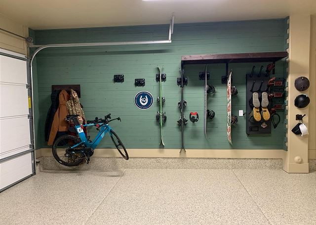 Remodeled Garage with Ski and Snowboard rack and Boot/Glove Dryers