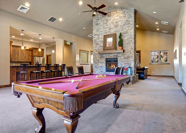 Clubhouse common area with pool table