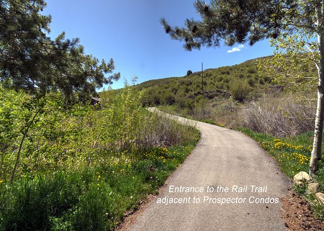 Prospector Condos is adjacent to this historic trail. It is perfect for hiking, biking and snow shoeing.