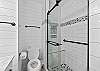 Recently renovated walk-in shower