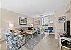 Comfortable furniture adorns this beautiful living room