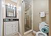Guest bathroom with walk-in shower