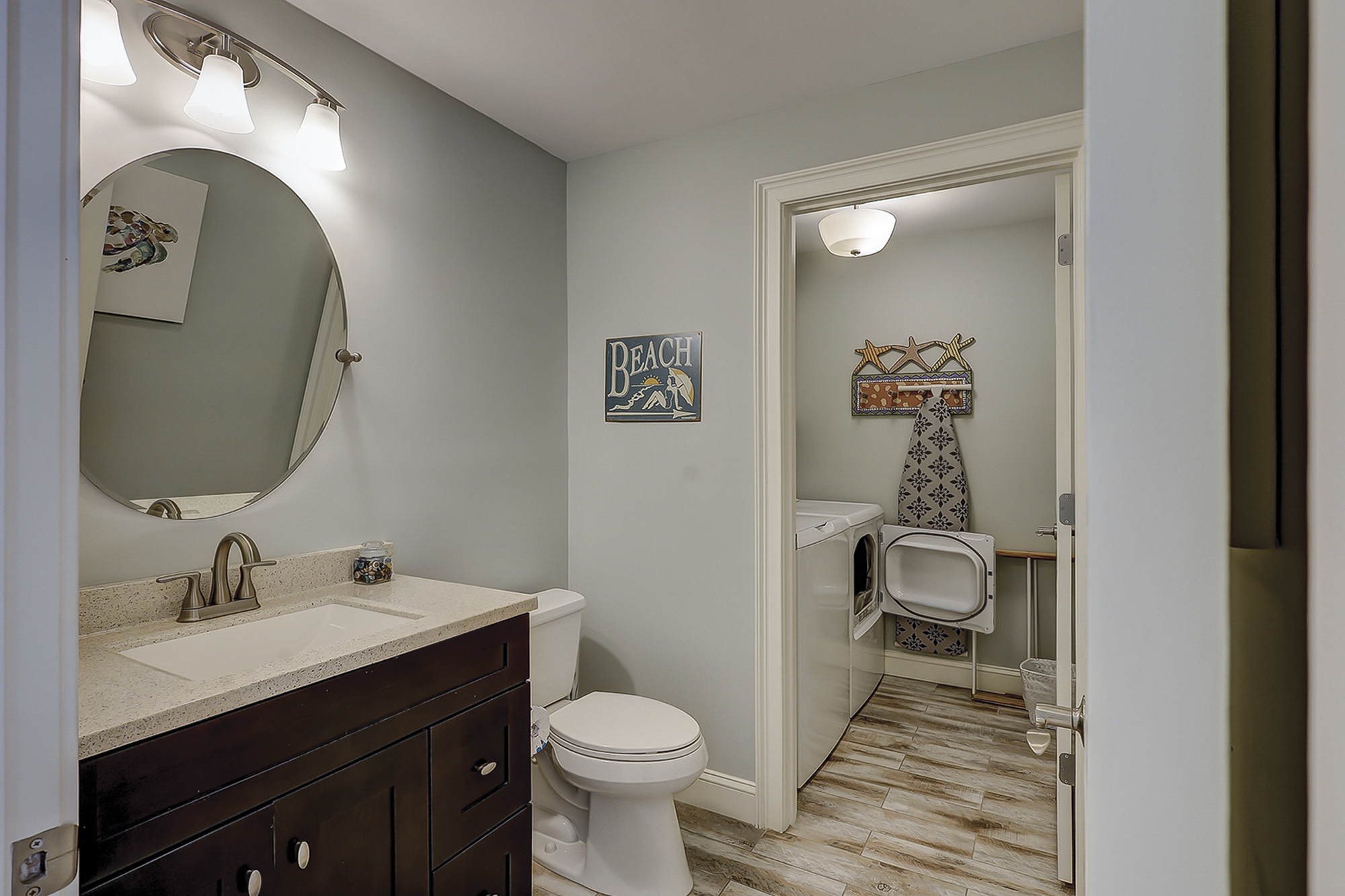 Half Bath Leading into Laundry Room