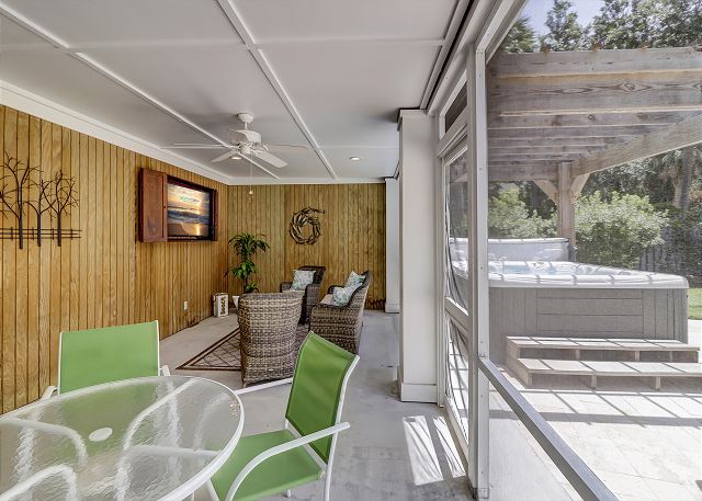 Pool Level Screened Porch