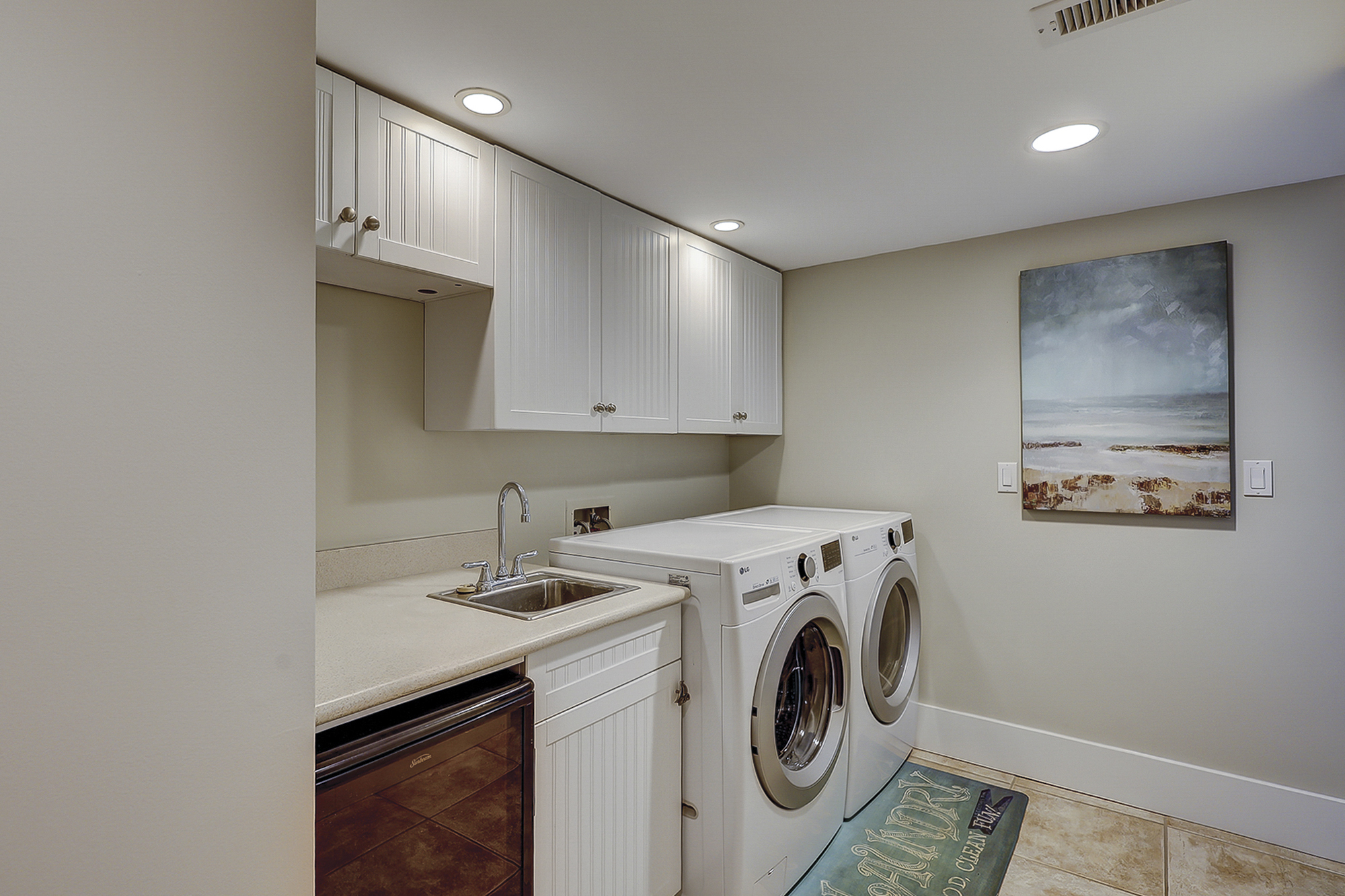 Laundry Room w/ Wine Fridge