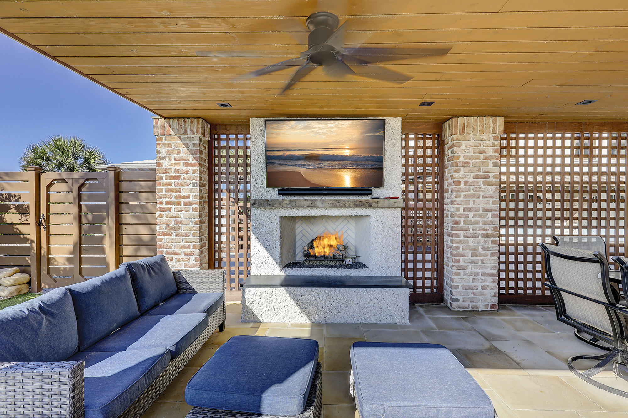 Pool Side Covered Outdoor Living Area