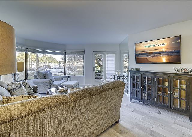 Living Area with Marina View