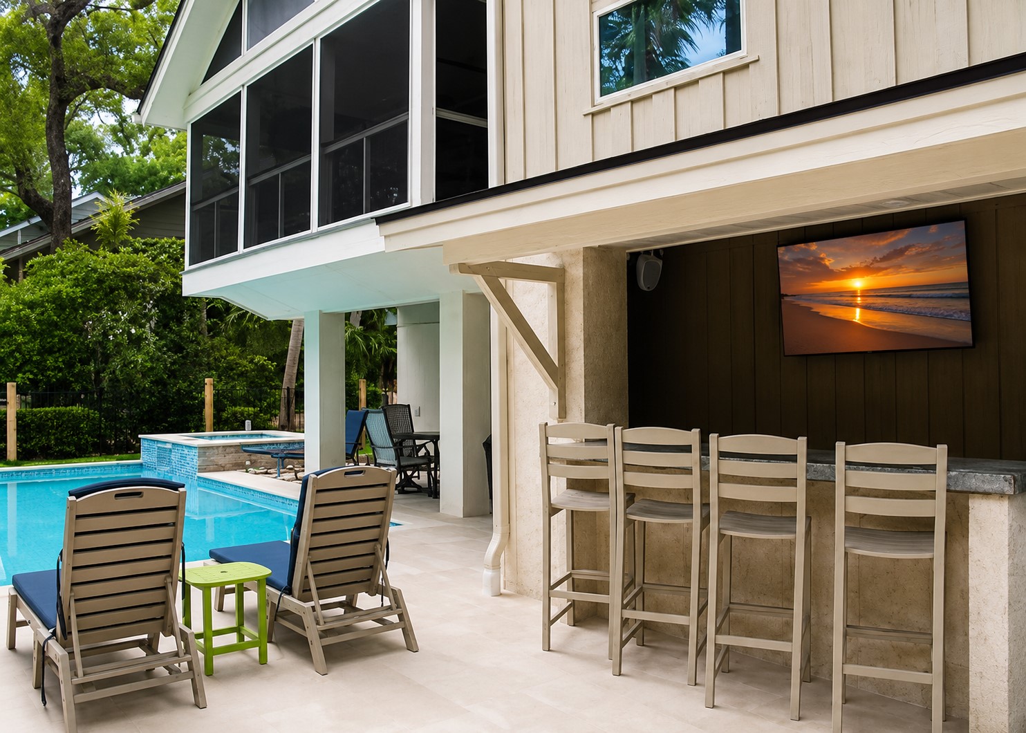 Pool Area with Tiki Bar