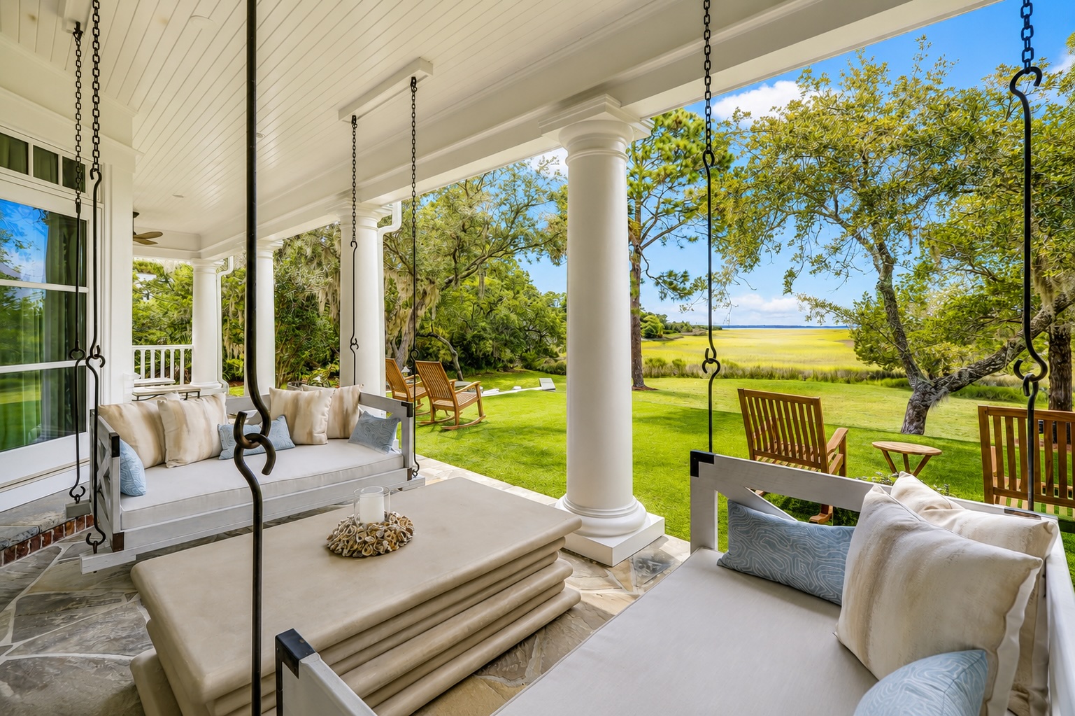Gull Island Manor - Back Porch View