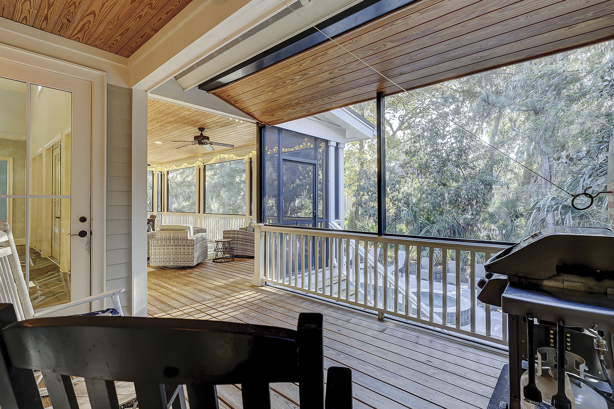Screened Porch Grilling Area