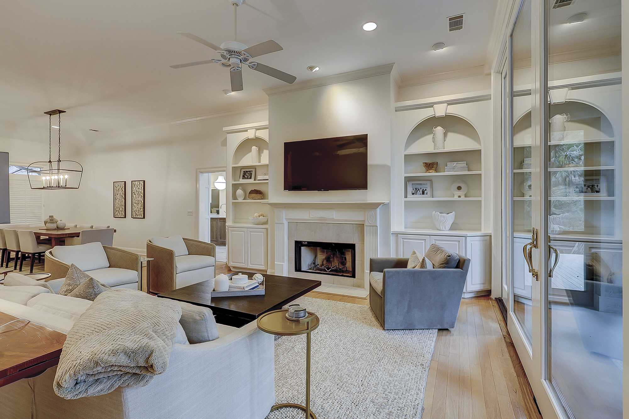 Open Floor Plan View of Living and Dining Room