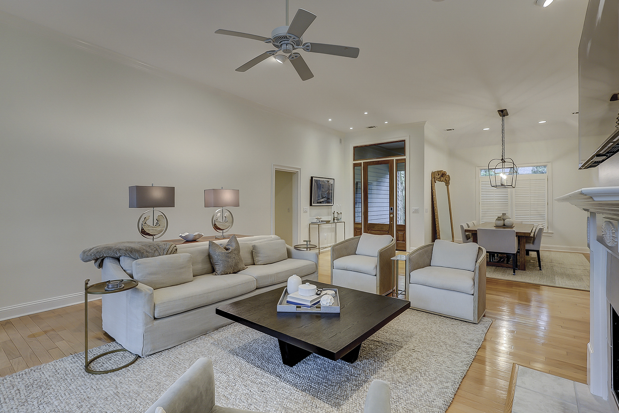 Open Floor Plan View of Living and Dining Room