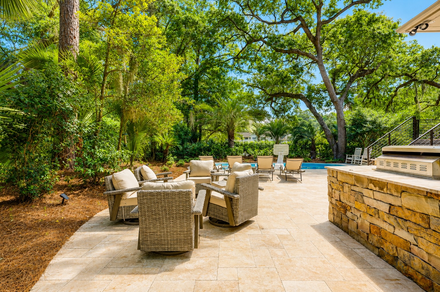 Grill and Pool Side Sitting Area