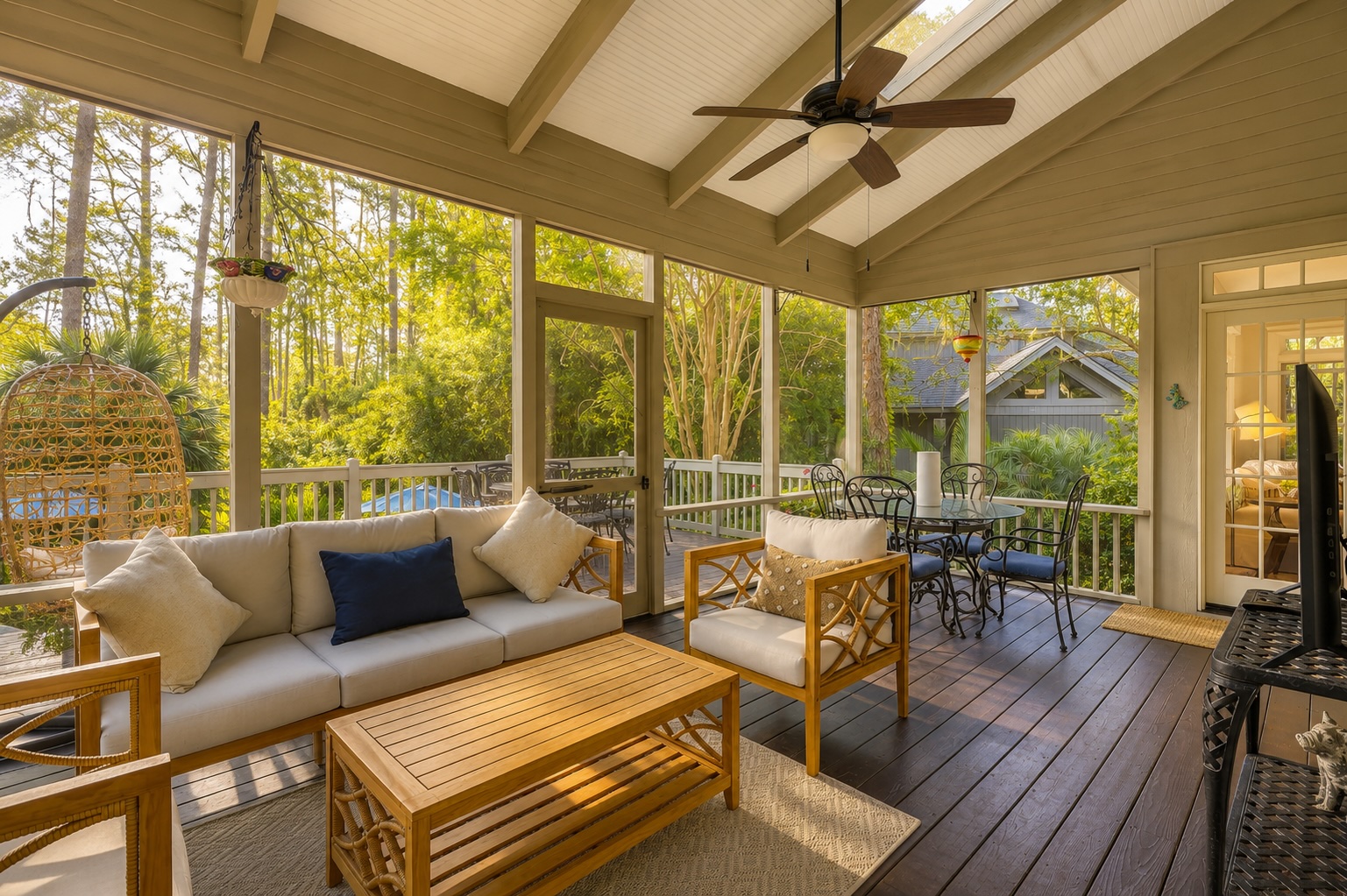 Screened In Porch off the Living Room