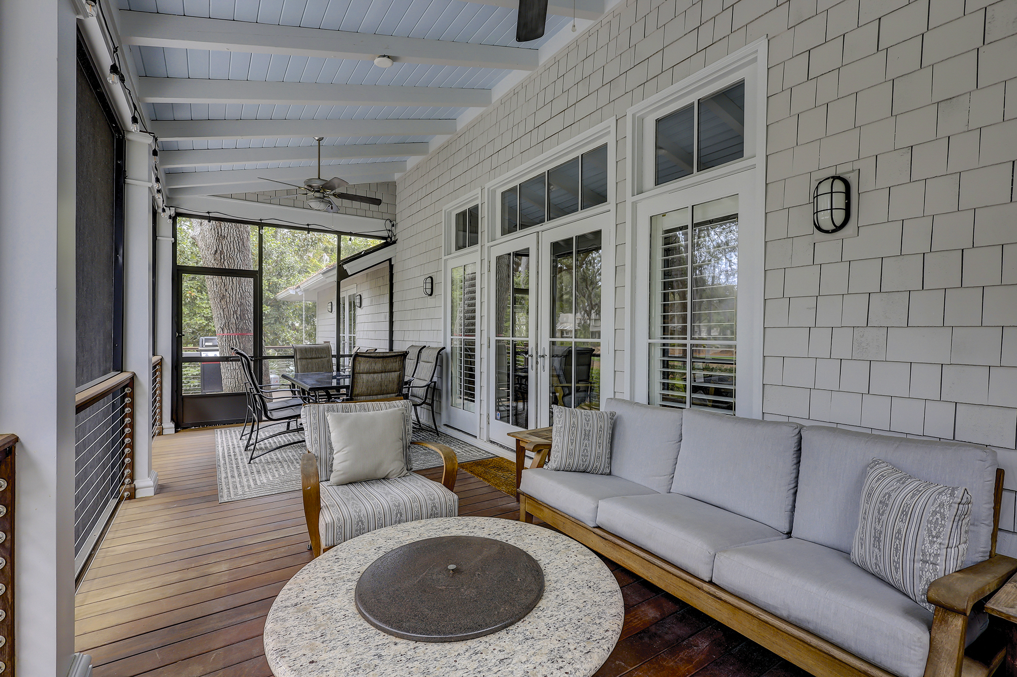 Screened In Porch Off Living Area - Overlooking the Pool and Gol