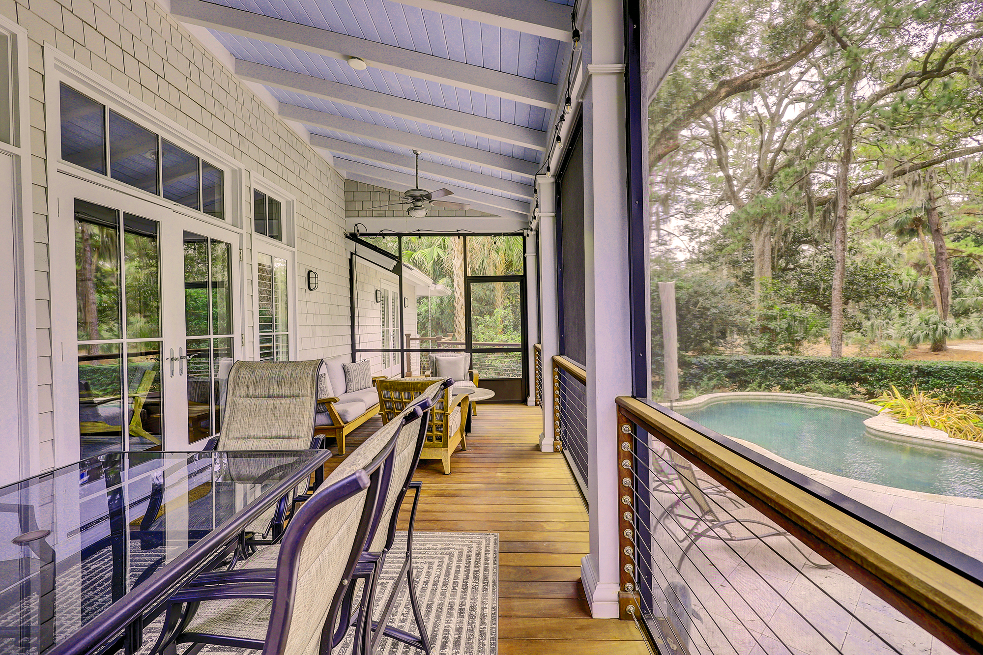 Screened Porch Overlooking the Pool