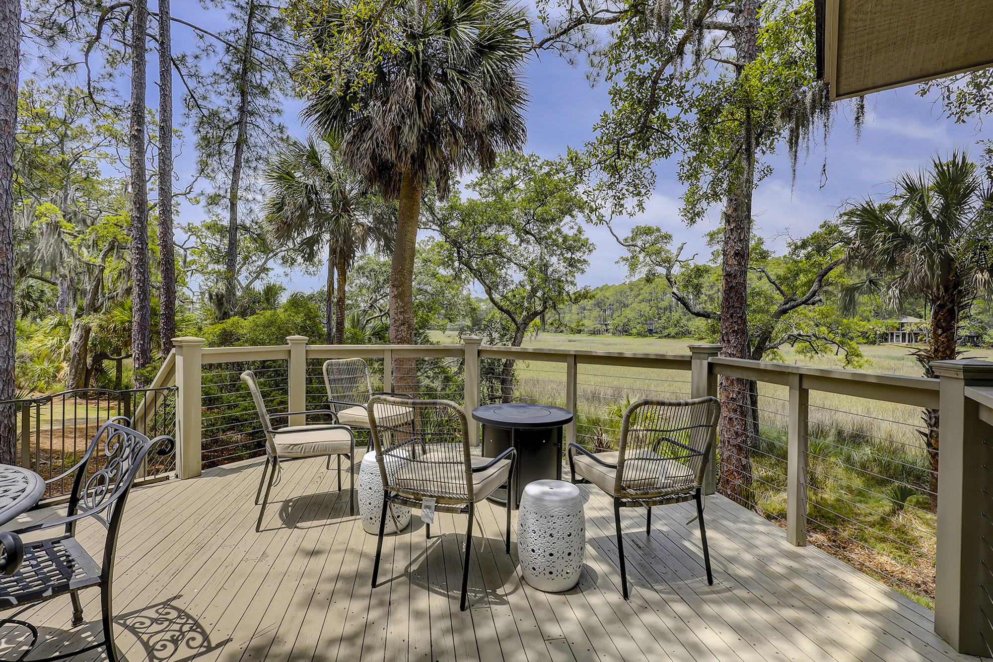 Patio with Fire Table