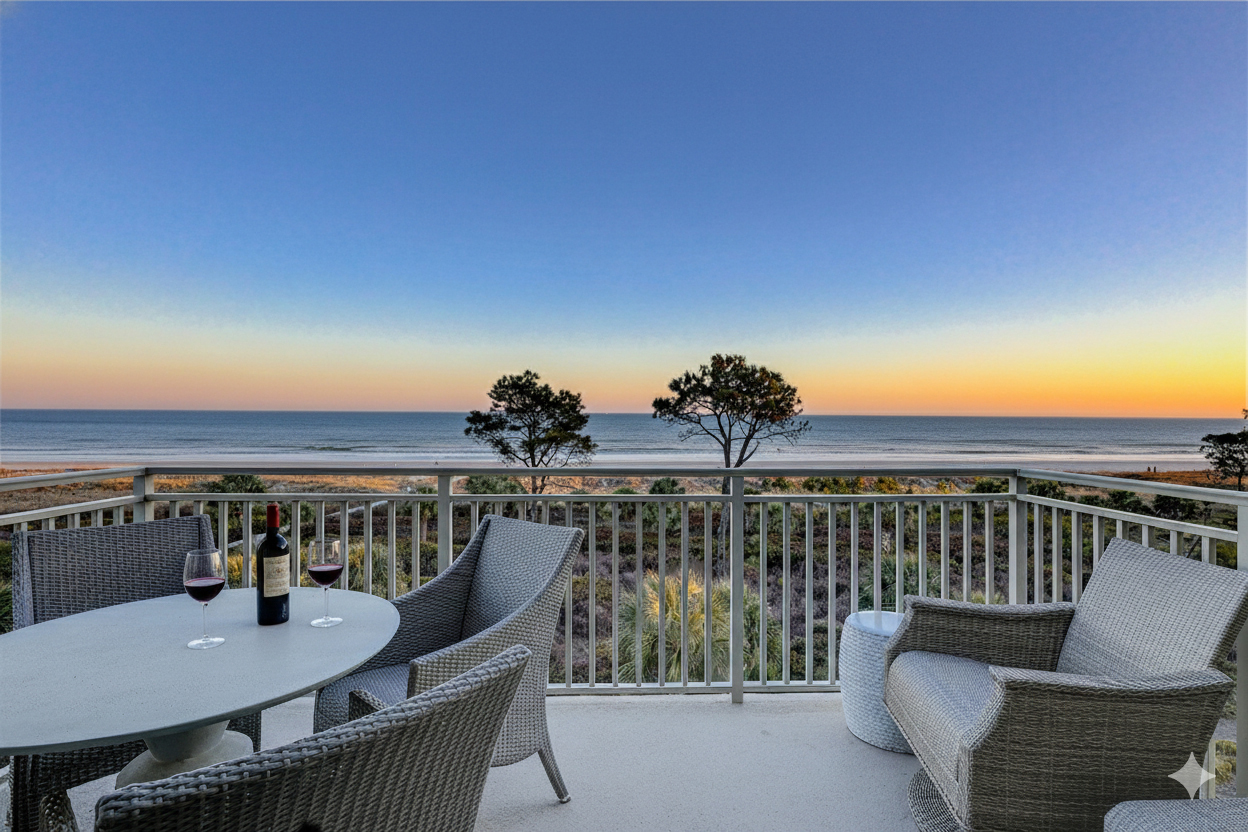 512 Shorewood Patio at Sunset