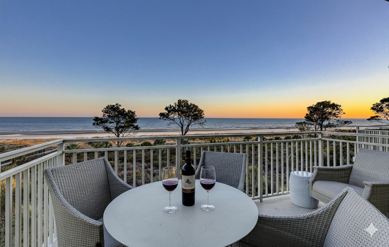 512 Shorewood Patio at Sunset