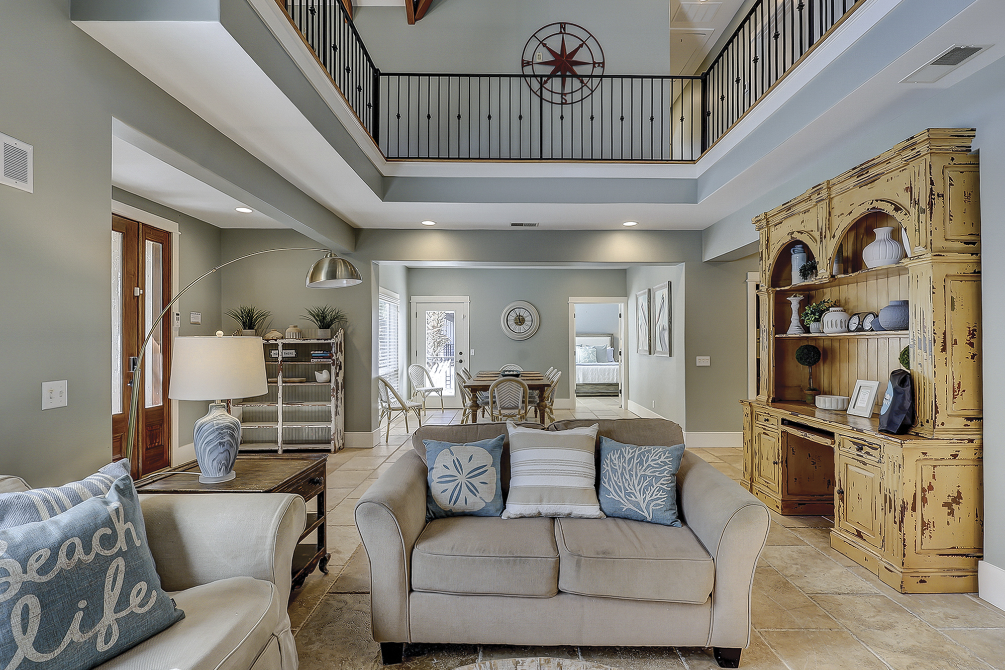 View from Living Room to King Suite Bedroom