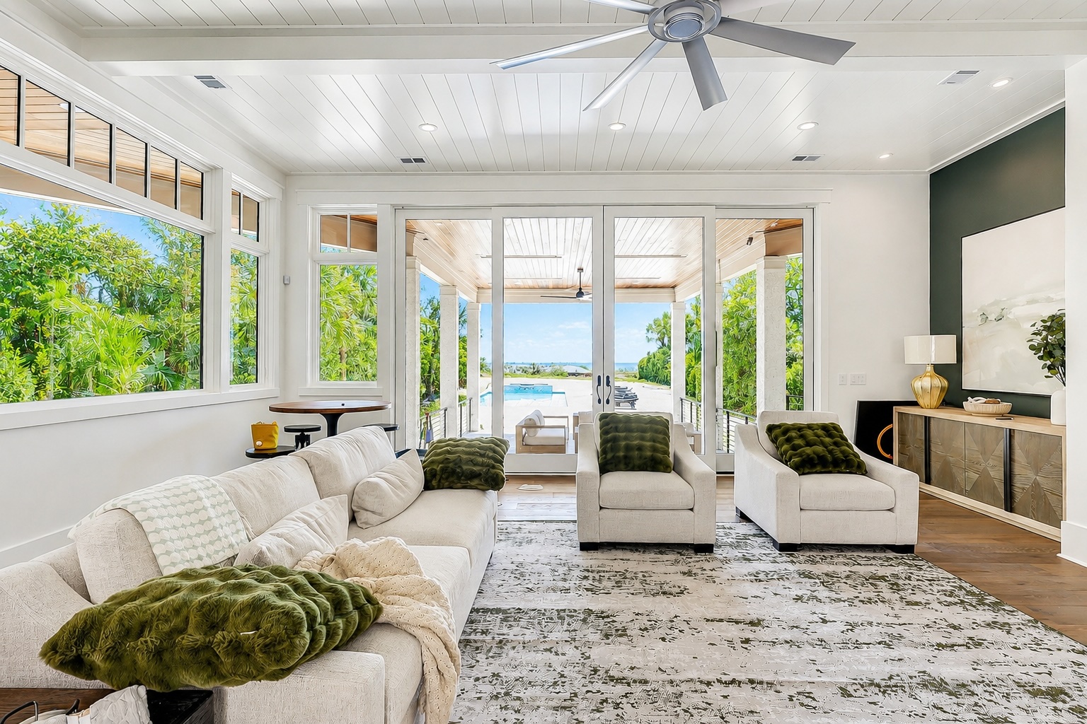 Living Room to Poolside View