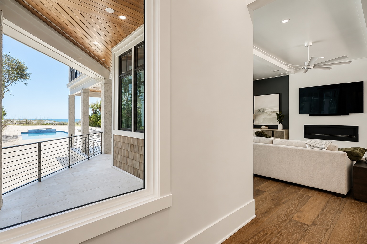 Kitchen to Living Room View