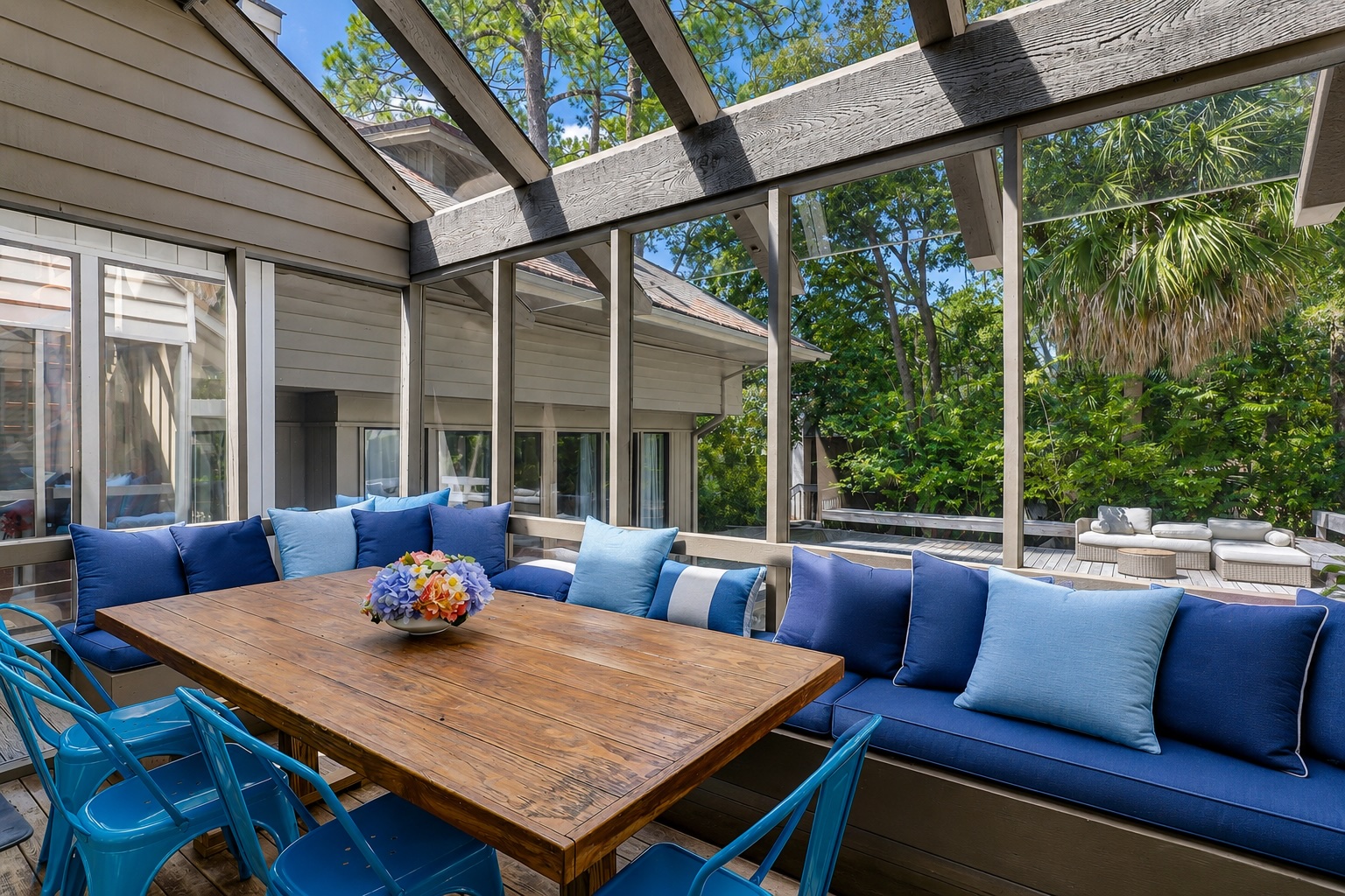 Inclosed Porch off the Pool and Living Room