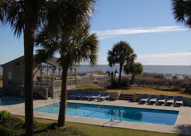 Pool Area w/ Kiddy Pool & Oceanfront Sundeck & Restrooms