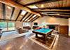 living room with pool table 