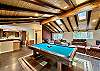 living room with pool table 