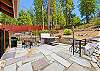 amazing back yard with BBQ and hot tub