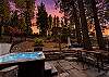 amazing back yard with BBQ and hot tub