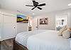 Master bedroom, king bed, with ensuite bathroom, door to patio 