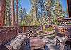 Backyard with seating area and BBQ 