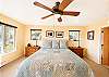 master bedroom on top floor, king and private bathroom 