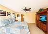 master bedroom on top floor, king and private bathroom 