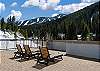 Amenity deck with some fantastic views to the slopes