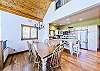 Spacious kitchen and dining area.