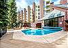 Pool Deck-
Indoor/Outdoor heated pool.