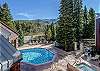 Pool Deck-
Heated indoor/outdoor pool and two outdoor hot tubs.