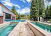 Pool Deck-
Two large outdoor hot tubs located on the pool deck.