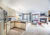 Open Floor Plan-
Living area, kitchen, and dining area flow together nicely in this studio unit.