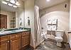 En-Suite Master Bathroom-
located off the master bedroom, double sinks in vanity, shower and tub, 