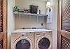 This unit also offers a full size washer and dryer for your convenience.