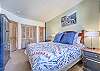 Master Bedroom-
Queen bed, large closet space, and flat screen TV.