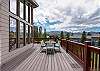 Outdoor deck dining area.