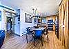 Open kitchen and dining area.
Behind the door in the hallway, you will find washer & dryer.