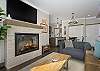 Great fire place and smart TV
