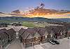 Aerial view of the community accentuating the mountain views.