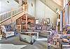 Living Area-
Includes staircase to upper bedroom.